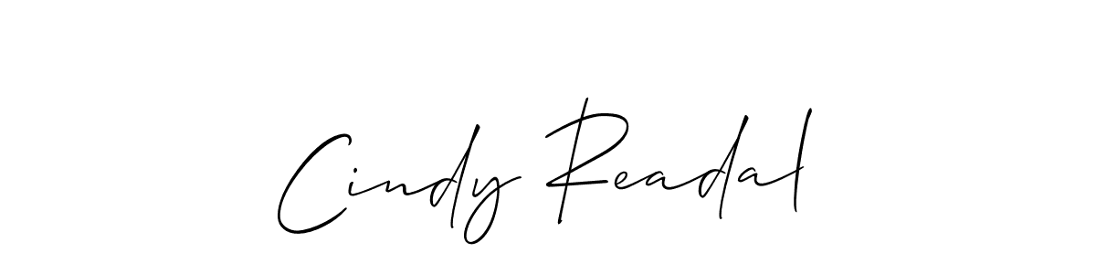 Design your own signature with our free online signature maker. With this signature software, you can create a handwritten (Allison_Script) signature for name Cindy Readal. Cindy Readal signature style 2 images and pictures png