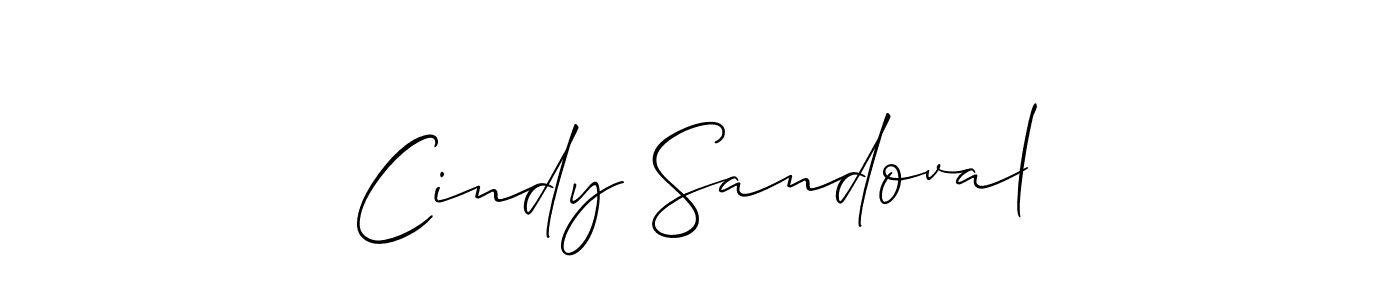 Create a beautiful signature design for name Cindy Sandoval. With this signature (Allison_Script) fonts, you can make a handwritten signature for free. Cindy Sandoval signature style 2 images and pictures png