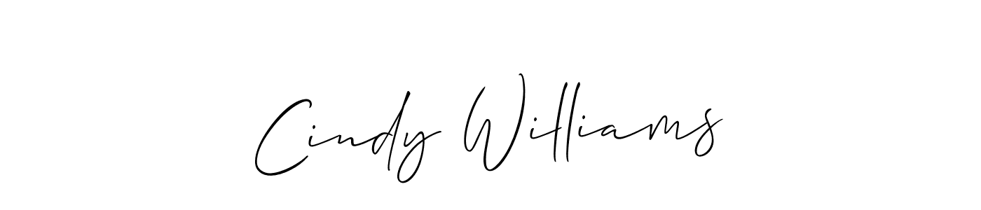 The best way (Allison_Script) to make a short signature is to pick only two or three words in your name. The name Cindy Williams include a total of six letters. For converting this name. Cindy Williams signature style 2 images and pictures png