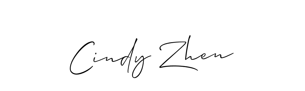 Best and Professional Signature Style for Cindy Zhen. Allison_Script Best Signature Style Collection. Cindy Zhen signature style 2 images and pictures png