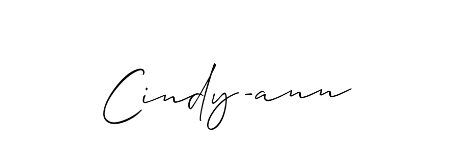 Cindy-ann stylish signature style. Best Handwritten Sign (Allison_Script) for my name. Handwritten Signature Collection Ideas for my name Cindy-ann. Cindy-ann signature style 2 images and pictures png