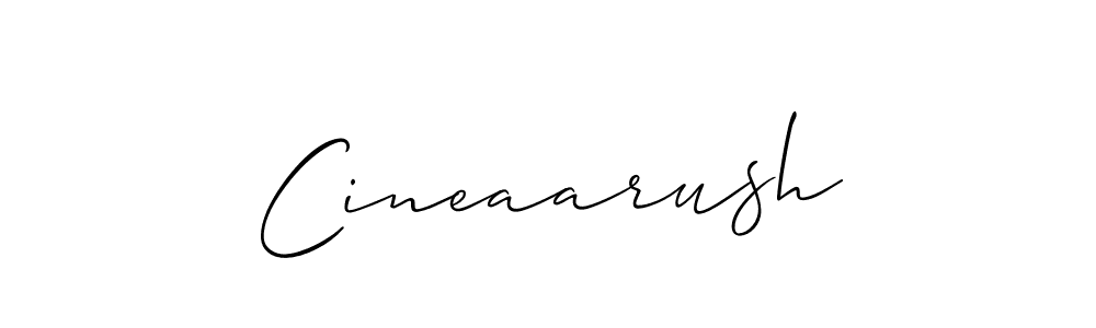 Make a short Cineaarush signature style. Manage your documents anywhere anytime using Allison_Script. Create and add eSignatures, submit forms, share and send files easily. Cineaarush signature style 2 images and pictures png