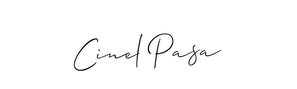 It looks lik you need a new signature style for name Cinel Pasa. Design unique handwritten (Allison_Script) signature with our free signature maker in just a few clicks. Cinel Pasa signature style 2 images and pictures png