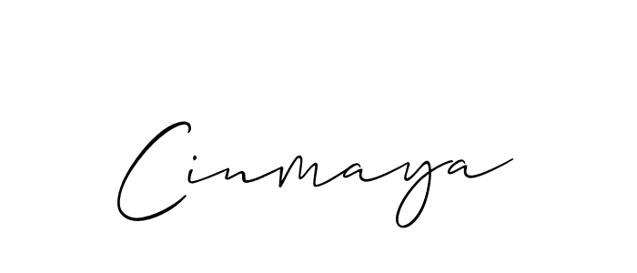 Design your own signature with our free online signature maker. With this signature software, you can create a handwritten (Allison_Script) signature for name Cinmaya. Cinmaya signature style 2 images and pictures png