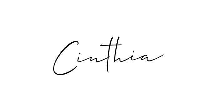 How to make Cinthia name signature. Use Allison_Script style for creating short signs online. This is the latest handwritten sign. Cinthia signature style 2 images and pictures png