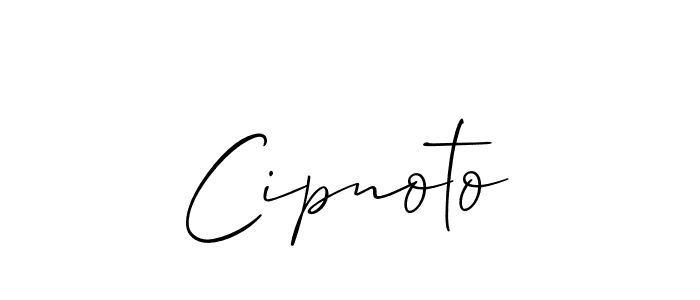 How to make Cipnoto name signature. Use Allison_Script style for creating short signs online. This is the latest handwritten sign. Cipnoto signature style 2 images and pictures png