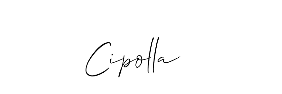 Allison_Script is a professional signature style that is perfect for those who want to add a touch of class to their signature. It is also a great choice for those who want to make their signature more unique. Get Cipolla   name to fancy signature for free. Cipolla   signature style 2 images and pictures png