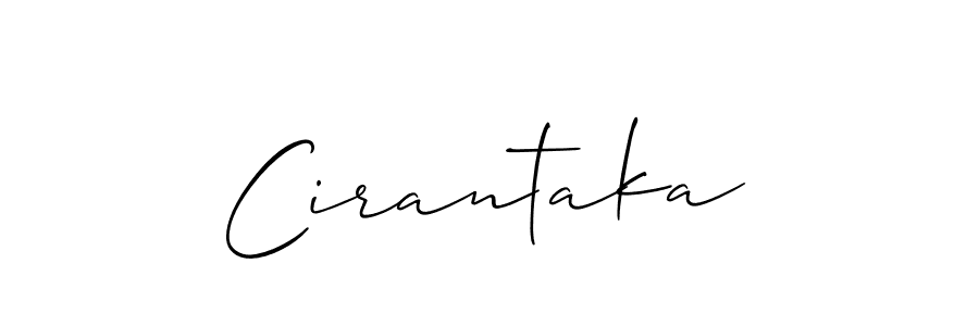 The best way (Allison_Script) to make a short signature is to pick only two or three words in your name. The name Cirantaka include a total of six letters. For converting this name. Cirantaka signature style 2 images and pictures png