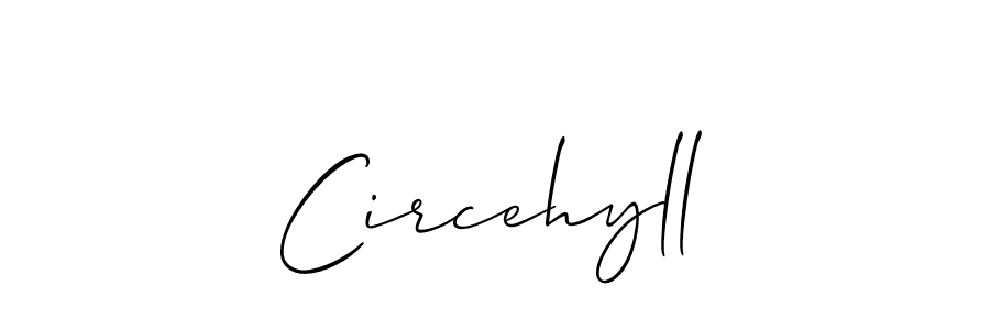 Use a signature maker to create a handwritten signature online. With this signature software, you can design (Allison_Script) your own signature for name Circehyll. Circehyll signature style 2 images and pictures png