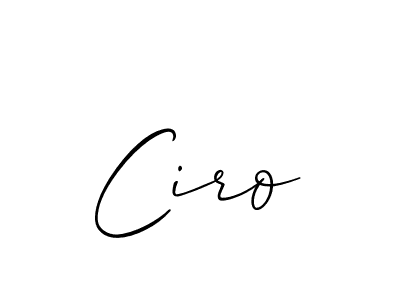 Design your own signature with our free online signature maker. With this signature software, you can create a handwritten (Allison_Script) signature for name Ciro. Ciro signature style 2 images and pictures png