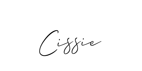 Design your own signature with our free online signature maker. With this signature software, you can create a handwritten (Allison_Script) signature for name Cissie. Cissie signature style 2 images and pictures png