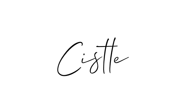 Design your own signature with our free online signature maker. With this signature software, you can create a handwritten (Allison_Script) signature for name Cistle. Cistle signature style 2 images and pictures png