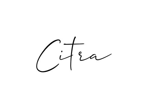Make a beautiful signature design for name Citra. With this signature (Allison_Script) style, you can create a handwritten signature for free. Citra signature style 2 images and pictures png