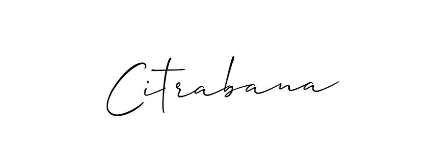 The best way (Allison_Script) to make a short signature is to pick only two or three words in your name. The name Citrabana include a total of six letters. For converting this name. Citrabana signature style 2 images and pictures png