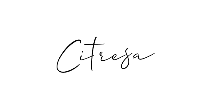 Make a short Citresa signature style. Manage your documents anywhere anytime using Allison_Script. Create and add eSignatures, submit forms, share and send files easily. Citresa signature style 2 images and pictures png