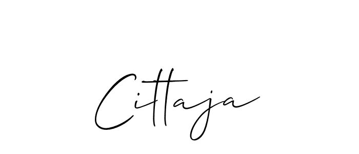 Use a signature maker to create a handwritten signature online. With this signature software, you can design (Allison_Script) your own signature for name Cittaja. Cittaja signature style 2 images and pictures png