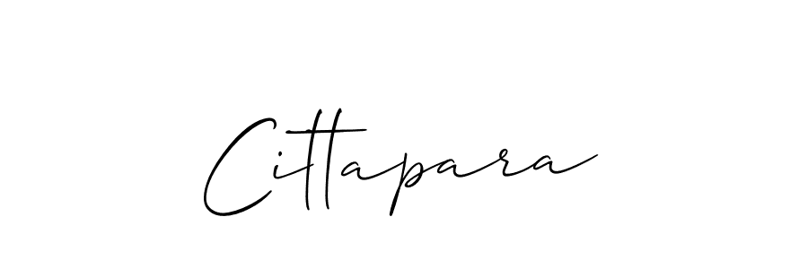 How to make Cittapara name signature. Use Allison_Script style for creating short signs online. This is the latest handwritten sign. Cittapara signature style 2 images and pictures png