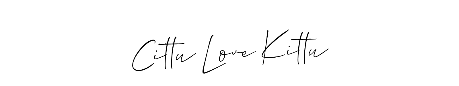 Use a signature maker to create a handwritten signature online. With this signature software, you can design (Allison_Script) your own signature for name Cittu Love Kittu. Cittu Love Kittu signature style 2 images and pictures png