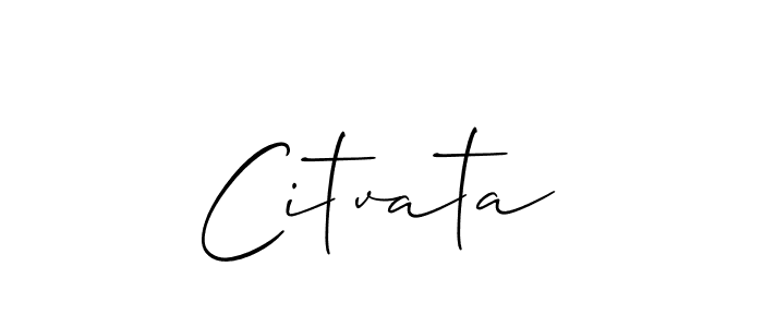 Use a signature maker to create a handwritten signature online. With this signature software, you can design (Allison_Script) your own signature for name Citvata. Citvata signature style 2 images and pictures png