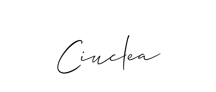 How to make Ciuclea name signature. Use Allison_Script style for creating short signs online. This is the latest handwritten sign. Ciuclea signature style 2 images and pictures png