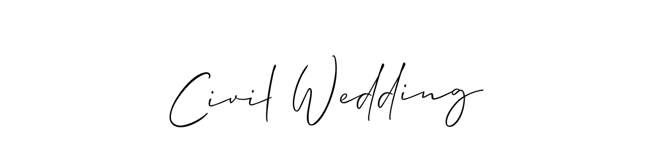 Also we have Civil Wedding name is the best signature style. Create professional handwritten signature collection using Allison_Script autograph style. Civil Wedding signature style 2 images and pictures png
