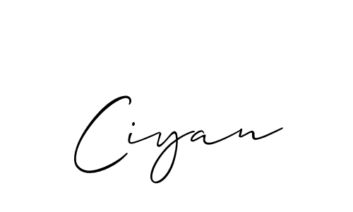 Make a short Ciyan signature style. Manage your documents anywhere anytime using Allison_Script. Create and add eSignatures, submit forms, share and send files easily. Ciyan signature style 2 images and pictures png