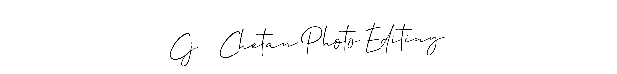 How to Draw Cj   Chetan Photo Editing signature style? Allison_Script is a latest design signature styles for name Cj   Chetan Photo Editing. Cj   Chetan Photo Editing signature style 2 images and pictures png