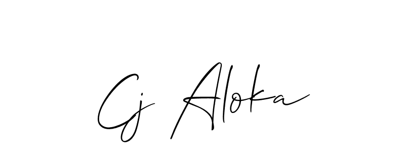 Make a beautiful signature design for name Cj Aloka. Use this online signature maker to create a handwritten signature for free. Cj Aloka signature style 2 images and pictures png