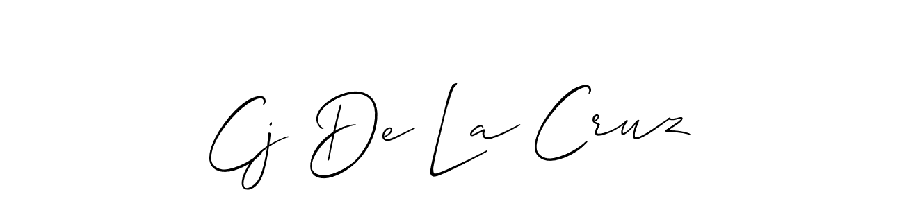 Design your own signature with our free online signature maker. With this signature software, you can create a handwritten (Allison_Script) signature for name Cj De La Cruz. Cj De La Cruz signature style 2 images and pictures png