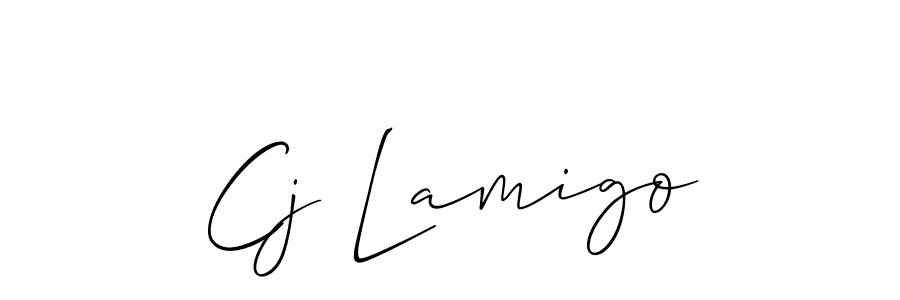 How to make Cj Lamigo name signature. Use Allison_Script style for creating short signs online. This is the latest handwritten sign. Cj Lamigo signature style 2 images and pictures png