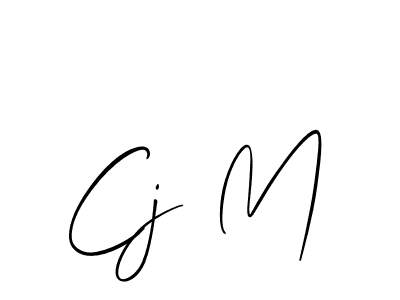 How to make Cj M name signature. Use Allison_Script style for creating short signs online. This is the latest handwritten sign. Cj M signature style 2 images and pictures png