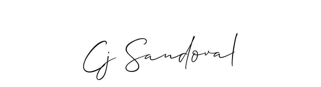 Cj Sandoval stylish signature style. Best Handwritten Sign (Allison_Script) for my name. Handwritten Signature Collection Ideas for my name Cj Sandoval. Cj Sandoval signature style 2 images and pictures png