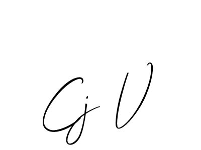 How to make Cj V name signature. Use Allison_Script style for creating short signs online. This is the latest handwritten sign. Cj V signature style 2 images and pictures png