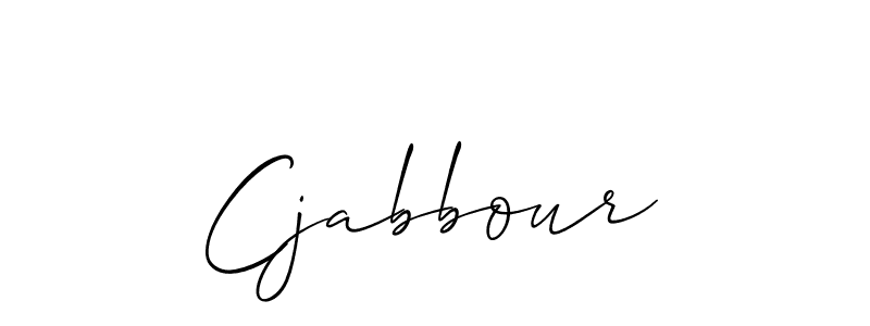 Create a beautiful signature design for name Cjabbour. With this signature (Allison_Script) fonts, you can make a handwritten signature for free. Cjabbour signature style 2 images and pictures png