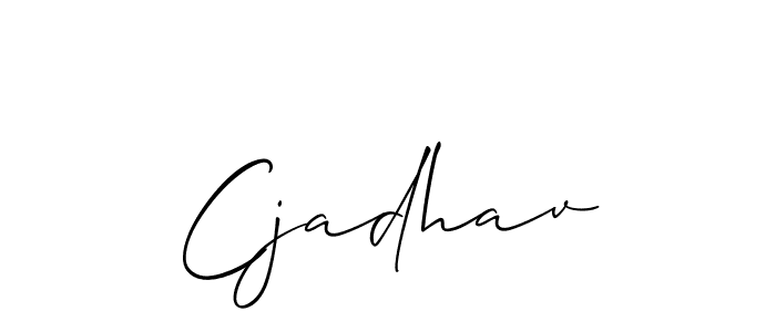 Create a beautiful signature design for name Cjadhav. With this signature (Allison_Script) fonts, you can make a handwritten signature for free. Cjadhav signature style 2 images and pictures png