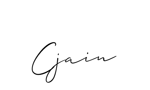 The best way (Allison_Script) to make a short signature is to pick only two or three words in your name. The name Cjain include a total of six letters. For converting this name. Cjain signature style 2 images and pictures png