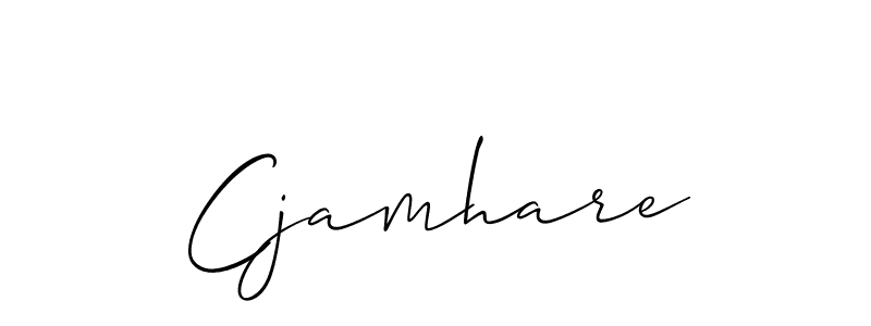 How to make Cjamhare signature? Allison_Script is a professional autograph style. Create handwritten signature for Cjamhare name. Cjamhare signature style 2 images and pictures png