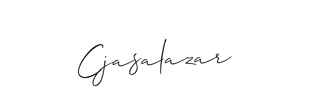 Use a signature maker to create a handwritten signature online. With this signature software, you can design (Allison_Script) your own signature for name Cjasalazar. Cjasalazar signature style 2 images and pictures png