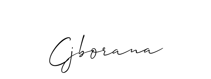 Allison_Script is a professional signature style that is perfect for those who want to add a touch of class to their signature. It is also a great choice for those who want to make their signature more unique. Get Cjborana name to fancy signature for free. Cjborana signature style 2 images and pictures png