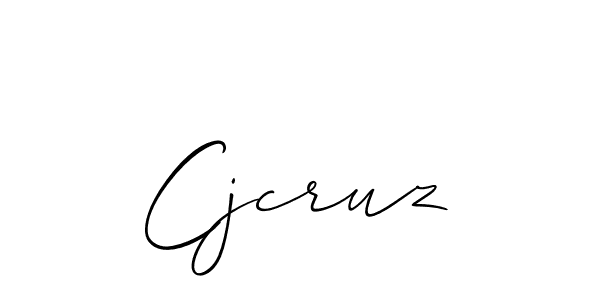 How to make Cjcruz signature? Allison_Script is a professional autograph style. Create handwritten signature for Cjcruz name. Cjcruz signature style 2 images and pictures png