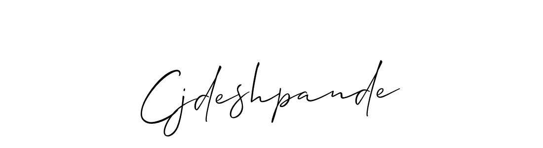 Also we have Cjdeshpande name is the best signature style. Create professional handwritten signature collection using Allison_Script autograph style. Cjdeshpande signature style 2 images and pictures png