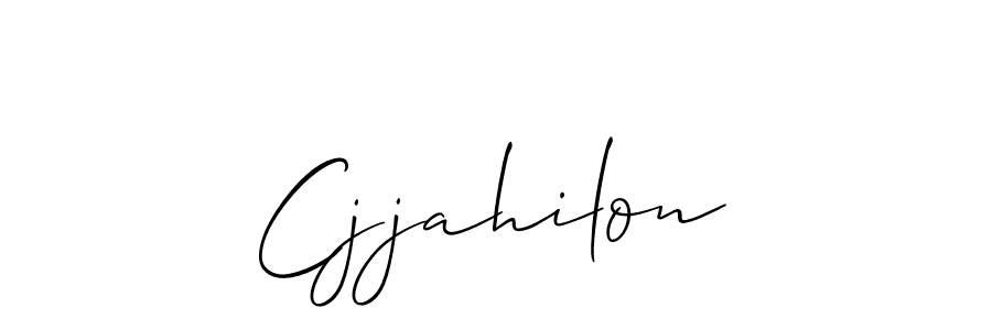 You should practise on your own different ways (Allison_Script) to write your name (Cjjahilon) in signature. don't let someone else do it for you. Cjjahilon signature style 2 images and pictures png