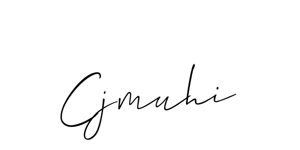 How to make Cjmuhi name signature. Use Allison_Script style for creating short signs online. This is the latest handwritten sign. Cjmuhi signature style 2 images and pictures png