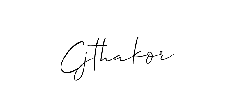 How to make Cjthakor signature? Allison_Script is a professional autograph style. Create handwritten signature for Cjthakor name. Cjthakor signature style 2 images and pictures png