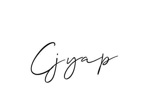 Design your own signature with our free online signature maker. With this signature software, you can create a handwritten (Allison_Script) signature for name Cjyap. Cjyap signature style 2 images and pictures png