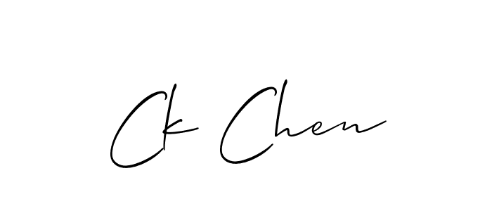 Allison_Script is a professional signature style that is perfect for those who want to add a touch of class to their signature. It is also a great choice for those who want to make their signature more unique. Get Ck Chen name to fancy signature for free. Ck Chen signature style 2 images and pictures png