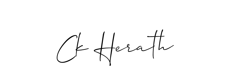 Similarly Allison_Script is the best handwritten signature design. Signature creator online .You can use it as an online autograph creator for name Ck Herath. Ck Herath signature style 2 images and pictures png