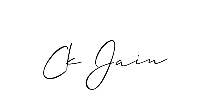 Similarly Allison_Script is the best handwritten signature design. Signature creator online .You can use it as an online autograph creator for name Ck Jain. Ck Jain signature style 2 images and pictures png