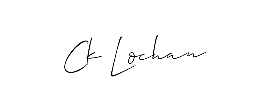 How to make Ck Lochan signature? Allison_Script is a professional autograph style. Create handwritten signature for Ck Lochan name. Ck Lochan signature style 2 images and pictures png