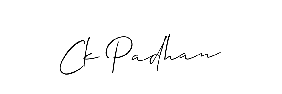 Ck Padhan stylish signature style. Best Handwritten Sign (Allison_Script) for my name. Handwritten Signature Collection Ideas for my name Ck Padhan. Ck Padhan signature style 2 images and pictures png